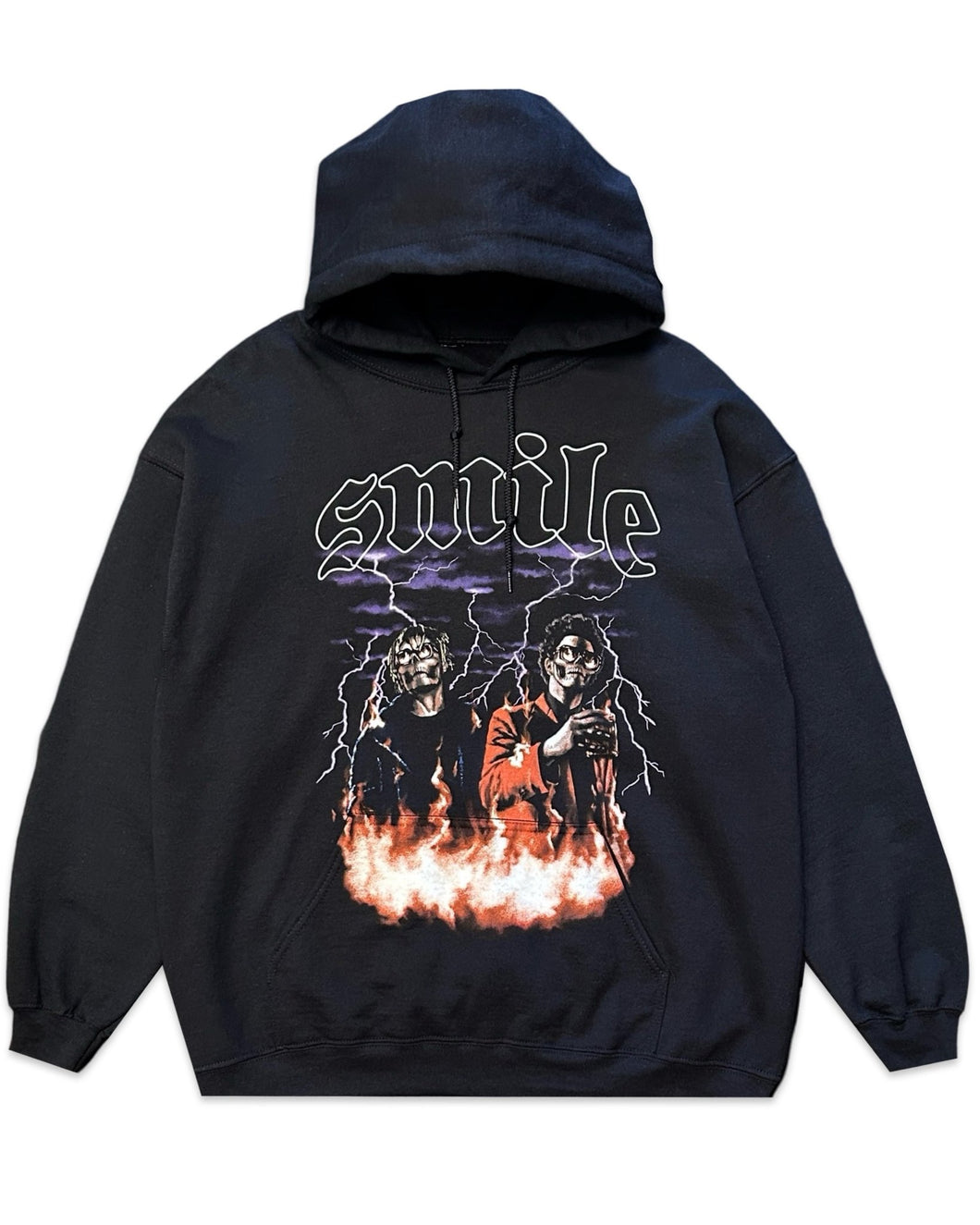 999 Club Juice Wrld x The Weeknd Smile Spirit Hoodie in Black - Bisy Clothing