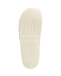 Adidas Adilette Slides in Off White / Aluminium