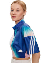 Load image into Gallery viewer, Adidas Future Icons Woven Cropped 1/4 Zip T-Shirt