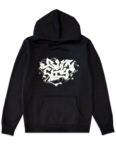 Burn Clothing BURN CITY 2 Heavyweight Hoodie in Black