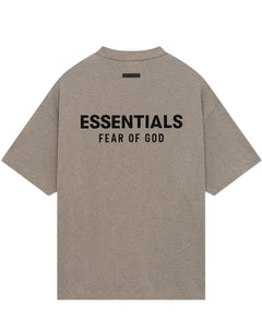 Essentials Fear of God Core Logo Jersey Crewneck T-Shirt Heather Grey