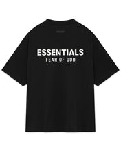 將圖片載入圖庫檢視器 Essentials Fear of God Core Logo Jersey Crewneck T-Shirt in Black