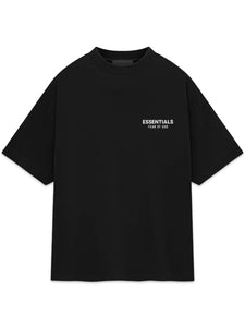 Essentials Fear of God Core Logo Jersey Crewneck T-Shirt in Black