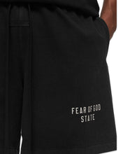 Load image into Gallery viewer, Essentials Fear of God Heavy Jersey Soccer Shorts in Black