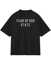 將圖片載入圖庫檢視器 Essentials Fear of God State Heavy Crewneck Short Sleeve T-Shirt in Black