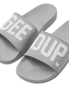 Geedup Core Logo Slides in Grey / White