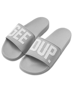 Geedup Core Logo Slides in Grey / White