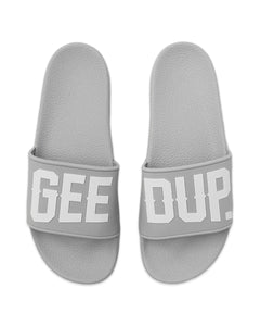 Geedup Core Logo Slides in Grey / White