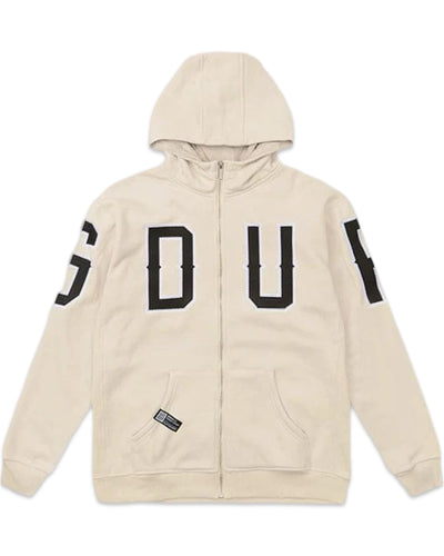 Geedup GDUP Hooded Zip Jumper Cream/Black Hooded Zip Jumper