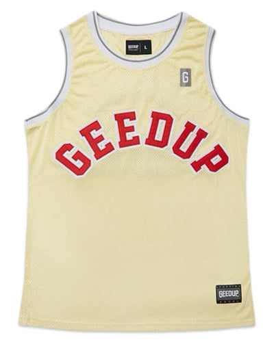 Geedup Team Logo B-Ball Jersey in Cream (2021)