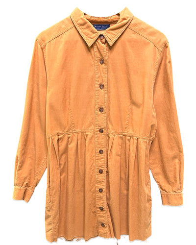 Karen Scott Vintage Long Sleeve Shirt Dress in Corduroy
