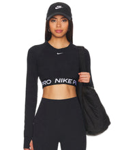 Load image into Gallery viewer, Nike Pro Women&#39;s Dri-FIT Cropped Long-Sleeve Top