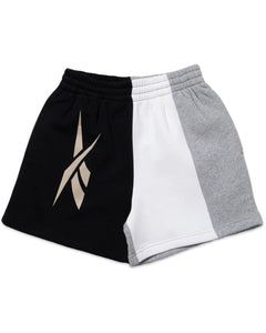 Reebok CL Boyfriend Shorts in Black Grey White