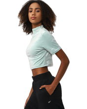 Load image into Gallery viewer, Reebok Energy Cropped Short Sleeve T-Shirt in Seaside Green