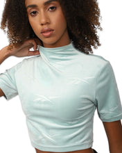 Load image into Gallery viewer, Reebok Energy Cropped Short Sleeve T-Shirt in Seaside Green