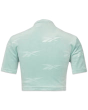 Load image into Gallery viewer, Reebok Energy Cropped Short Sleeve T-Shirt in Seaside Green