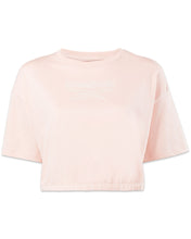 將圖片載入圖庫檢視器 Reebok Identity Boxy Short Sleeve Cropped T-Shirt in Pink