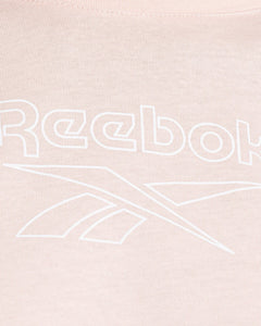 Reebok Identity Boxy Short Sleeve Cropped T-Shirt in Pink