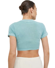 Load image into Gallery viewer, Reebok Natural Dye Fitted Crop T-Shirt in Sea Green