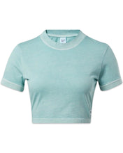 Load image into Gallery viewer, Reebok Natural Dye Fitted Crop T-Shirt in Sea Green