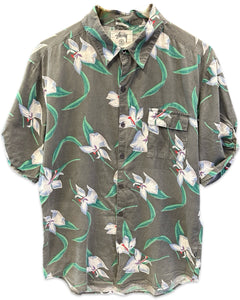 Stussy All Over Floral Short Sleeve Button Shirt