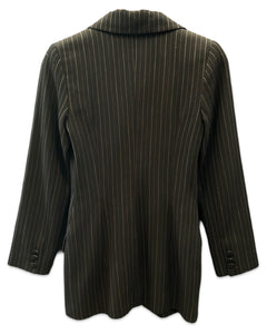 Zimmermann Pinstripe Single Breasted Blazer in Black