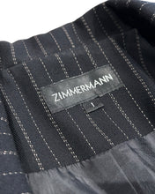 Load image into Gallery viewer, Zimmermann Pinstripe Single Breasted Blazer in Black