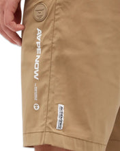 Load image into Gallery viewer, AAPE By *A Bathing Ape® Now Badge Woven Shorts in Tan - Bisy Clothing