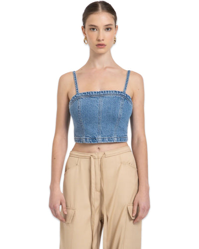 Abrand Jeans Denim Bodice Debbie in Blue - Bisy Clothing