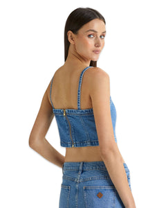 Abrand Jeans Denim Bodice Debbie in Blue - Bisy Clothing