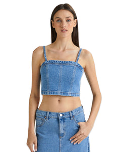 Abrand Jeans Denim Bodice Debbie in Blue - Bisy Clothing