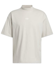 Load image into Gallery viewer, Adidas Basketball Mock Neck Short Sleeve T-Shirt in Putty Grey - Bisy Clothing