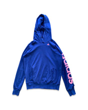 Load image into Gallery viewer, Adidas Essentials Hoodie in Blue / Pink - Bisy Clothing