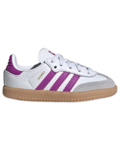 Adidas Samba OG EL Infant White / Purple - Bisy Clothing