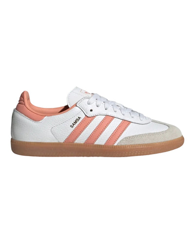 Adidas Samba OG in White / Clay Pink - Bisy Clothing