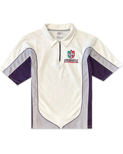 將圖片載入圖庫檢視器 AFL Fremantle Dockers Quarter Zip Short Sleeve Polo Shirt (2000&#39;s) - Bisy Clothing