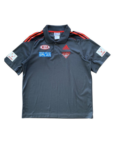 AFL SIze L Essendon Bombers Polo in Grey Mens DEC14 - Bisy Clothing