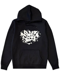 Burn Clothing BURN CITY 2 Heavyweight Hoodie in Black - Bisy Clothing