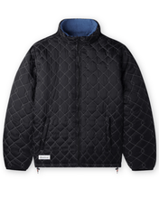 Load image into Gallery viewer, Butter Goods Chainlink Reversible Puffer Jacket in Black/Slate - Bisy Clothing