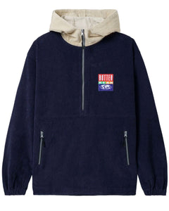 Butter Goods High Wale Cord Pullover Jacket in Navy - Bisy Clothing