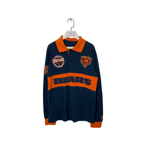 CHICAGO BEARS Size M Long Sleeve NFL American Football Polo - Bisy Clothing