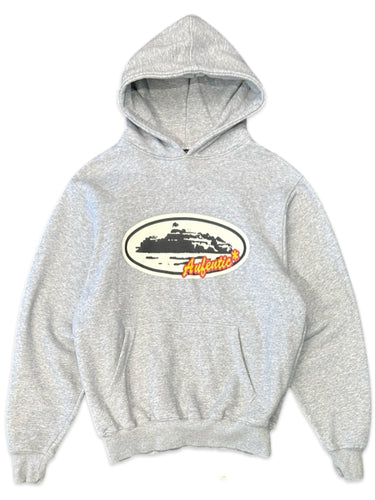 Corteiz Aufentic Hoodie in Grey Marle (2022) - Bisy Clothing