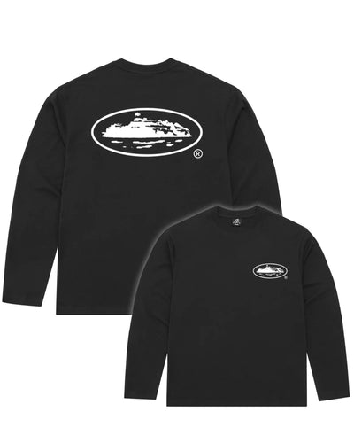 Corteiz OG Island Logo Long Sleeve T-Shirt in Black - Bisy Clothing