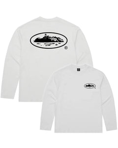 Corteiz OG Island Logo Long Sleeve T-Shirt in White - Bisy Clothing