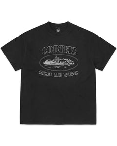 Corteiz Reflective Alcatraz Short Sleeve T-Shirt in Triple Black (2024) - Bisy Clothing