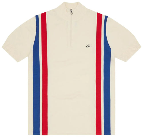 Corteiz VVS Racer Knit Shirt in Cream (2023) - Bisy Clothing