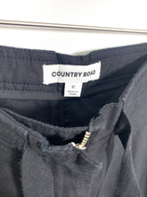 Load image into Gallery viewer, COUNTRY ROAD Size 12 3/4 Chino Style Black Pants FEB2122 - Bisy Clothing