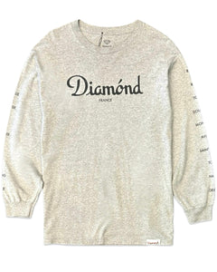 Diamond Supply Vintage 'France' Long Sleeve T-Shirt in Grey - Bisy Clothing