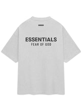 Load image into Gallery viewer, Essentials Fear of God Core Logo Jersey Crewneck T-Shirt in Light Heather Grey - Bisy Clothing