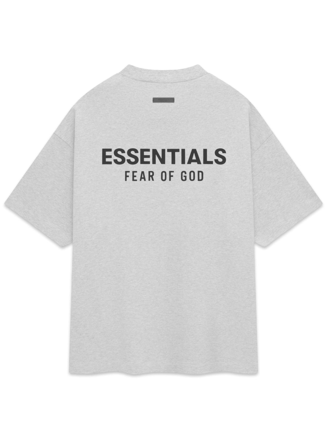 Essentials Fear of God Core Logo Jersey Crewneck T-Shirt in Light Heather Grey - Bisy Clothing